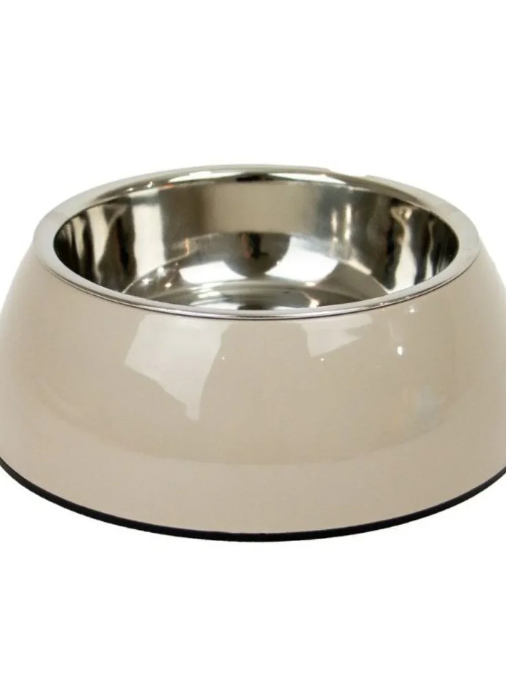 Medium Non Slip Dog Bowl Oatmeal Removable Stainless Steel Pet Food Water 14.2oz
